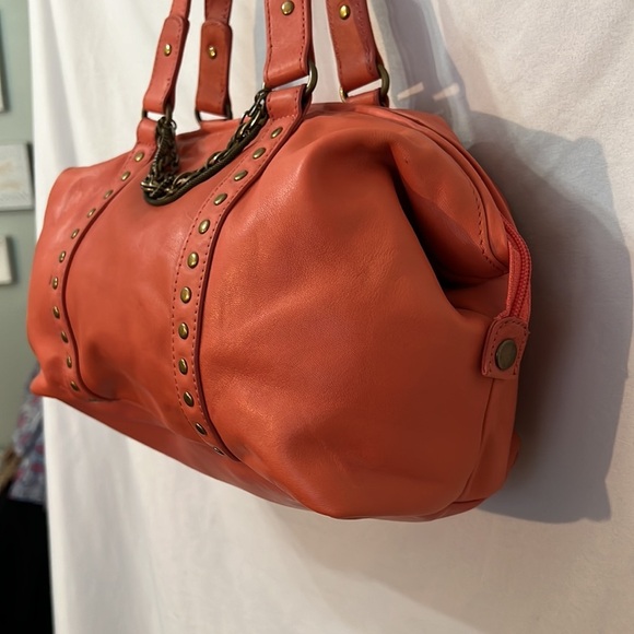 Kenneth Cole Reaction Barrell Stylish Orange Women's Bag - Picture 4 of 10